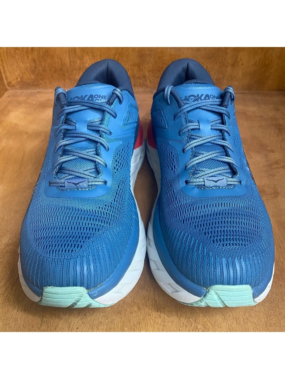Hoka One One Bondi 7 Running Shoes Men's Size 10.5 Blue Sneakers 1110518 RTOS